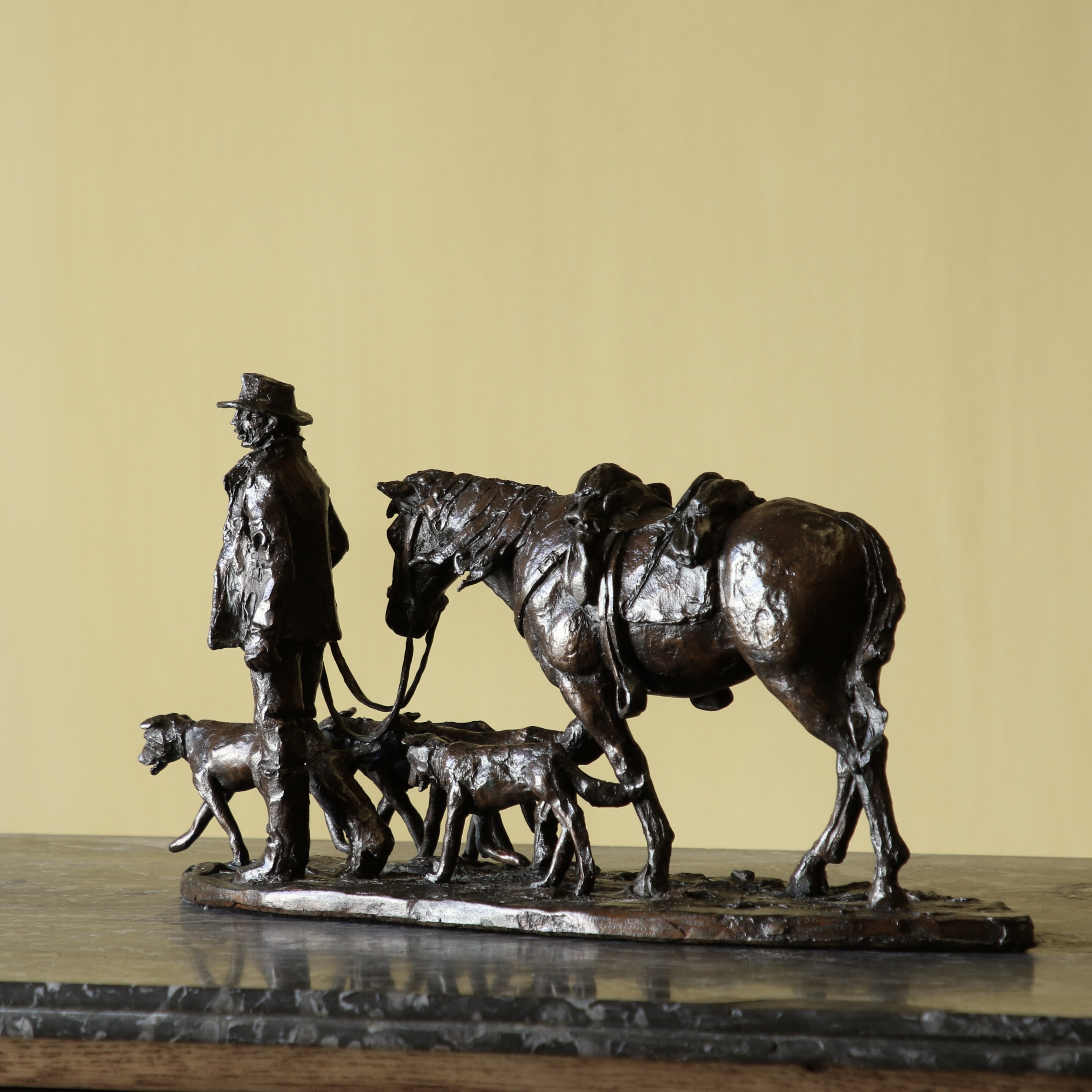 155-91 - Bronze Farmer and Horse